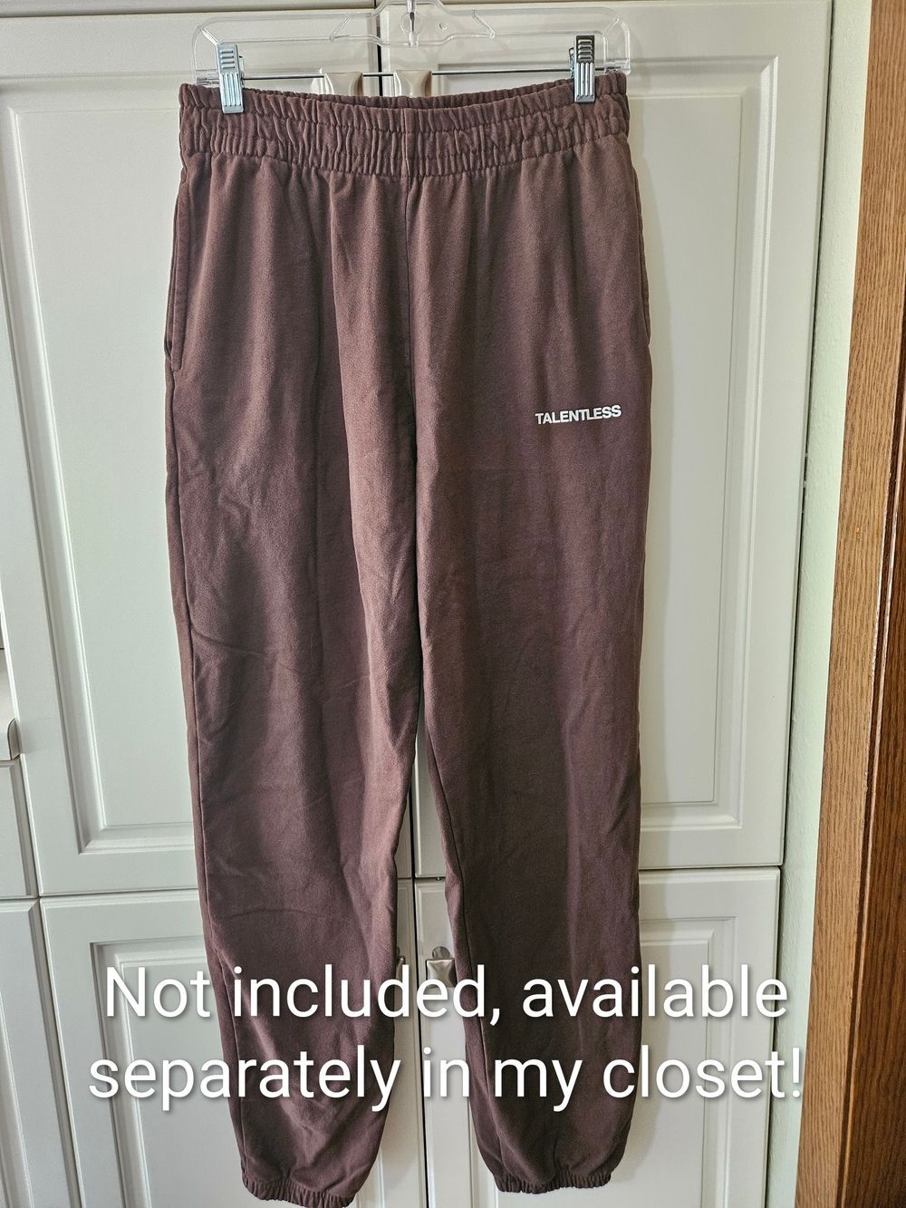 TALENTLESS Lightweight Coco Brown Unisex Hoodie Sweatshirt Streetwear Neutral - Picture 4 of 8